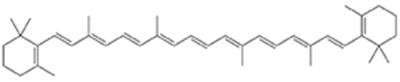 beta-Carotene Chemical Structure Graphic